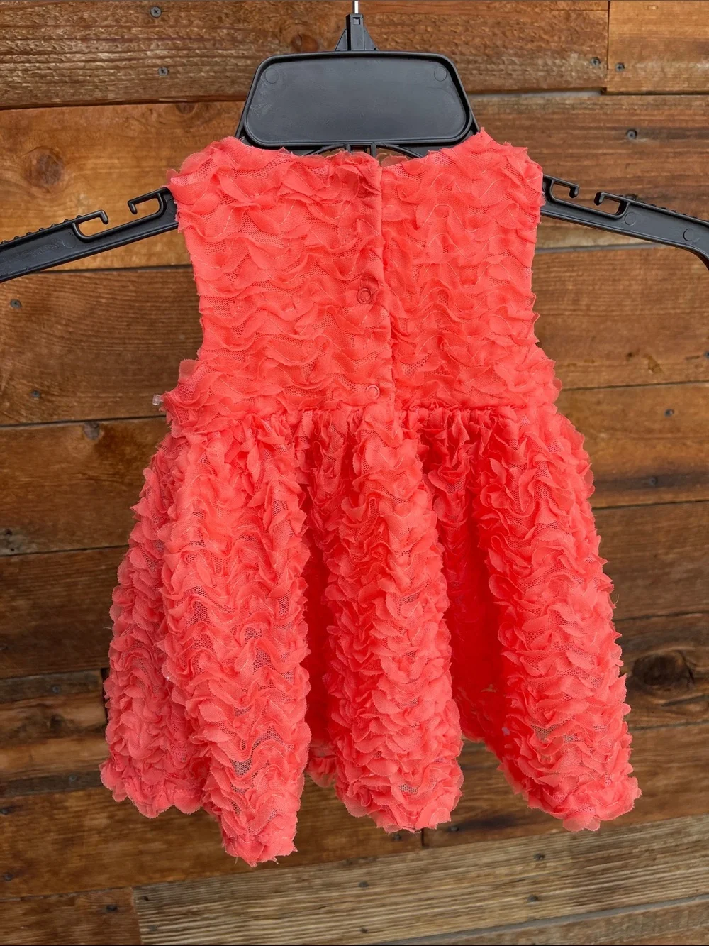 Baby Cat & Jack Coral Ruffle Dress 6–9M Textured Tulle Party Special Occasion